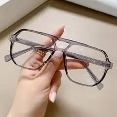 erilles161防蓝光高清镜片大框tr90双梁近视眼镜架男女同款