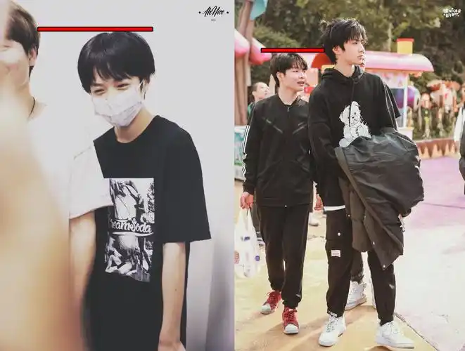 刘耀文:身高183 ,腿长110 ,理想身高190(可以扣篮的那种)