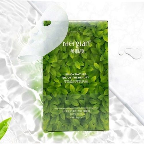 美肌颜花萃水悦小绿盒面膜补水保湿收缩毛孔滋润紧致提亮肤色