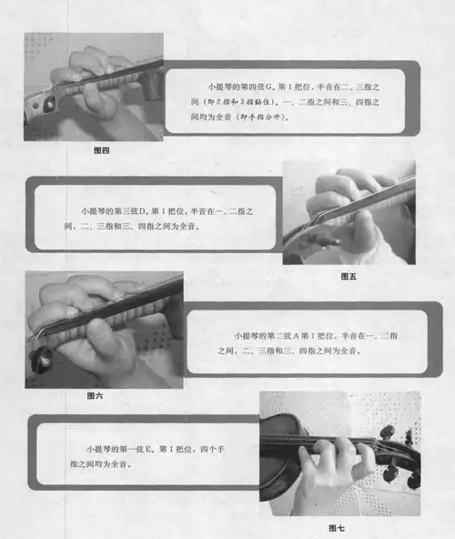 小提琴一把位手指按弦位置图解