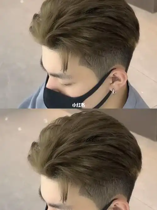 成都男士烫发#港风侧背#纹理烫#2021最新发型 港风侧背头黄宗泽同款