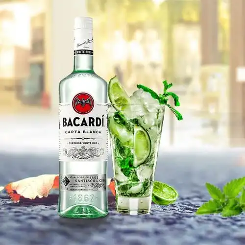 bacardi百加得白朗姆酒超级白朗姆酒750ml烘焙鸡尾酒洋酒莫吉托