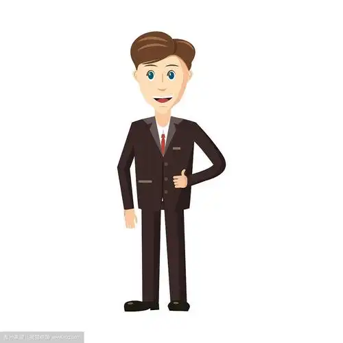 男人在西装图标卡通风格