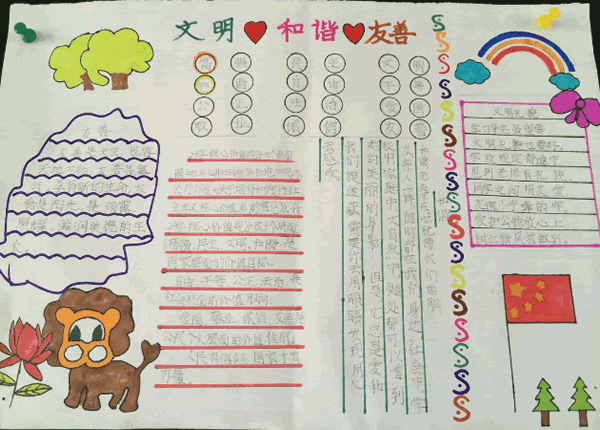 和睦的邻里关系手抄报 手抄报图片简单