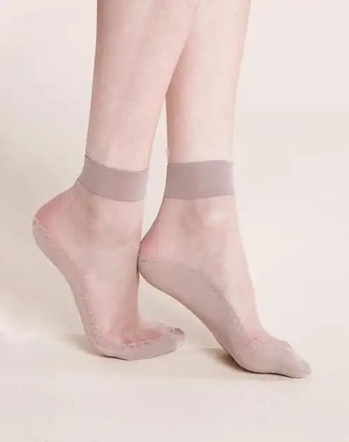 纤丝鸟&曼姿袜子曼姿manzi 15d肉色包芯丝防滑竹炭底短袜六双装ch3200