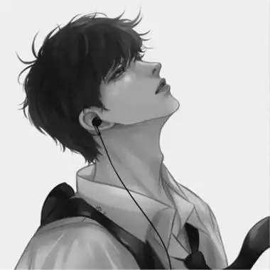 动漫男主头像黑白高清帅气图片