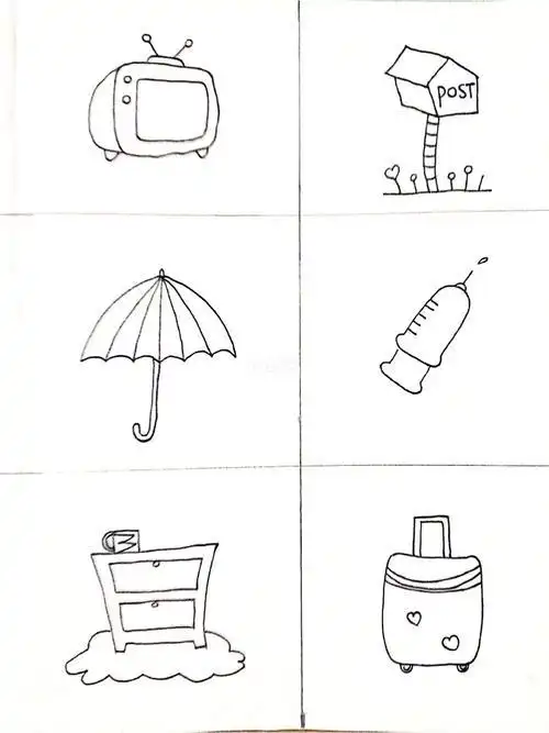 生活用品简笔画生活用品简笔画彩色