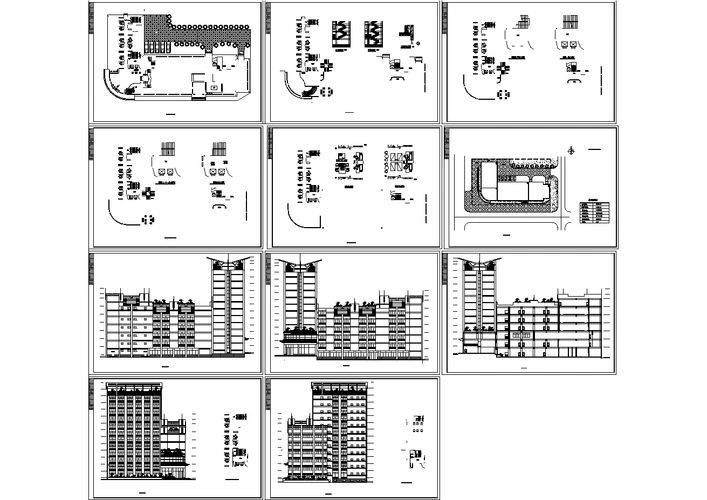 十二层酒店建筑设计建筑施工图纸(全套)