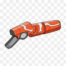 红色枪械信号枪插画