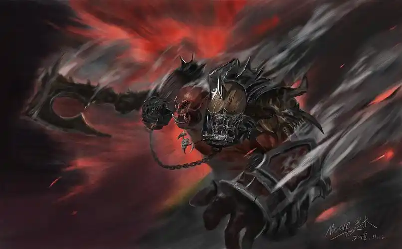 加尔鲁什.地狱咆哮|插画|游戏原画|默默不然_临摹作品-站酷zcool