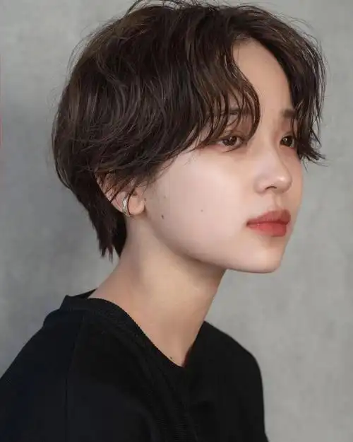 日系微微卷短发|甜美慵懒风|||99日系短发,甜美慵懒发型,喜欢吗78