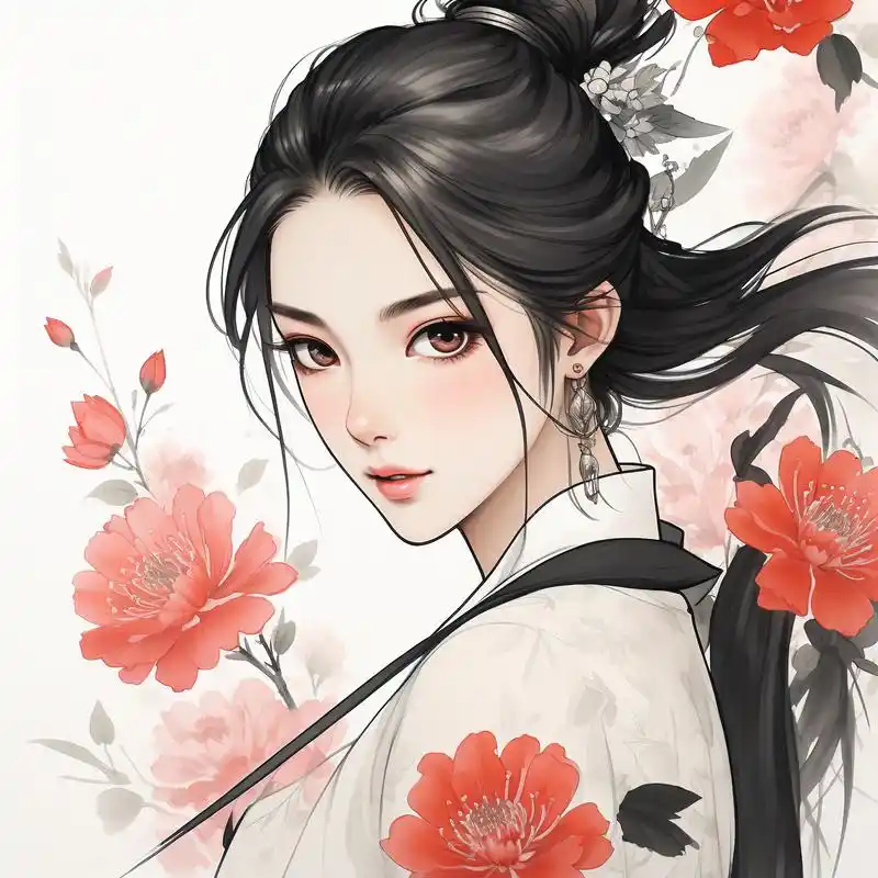 花开富贵,水墨风头像来啦9495 水墨风格头像,每一幅都融入了中华