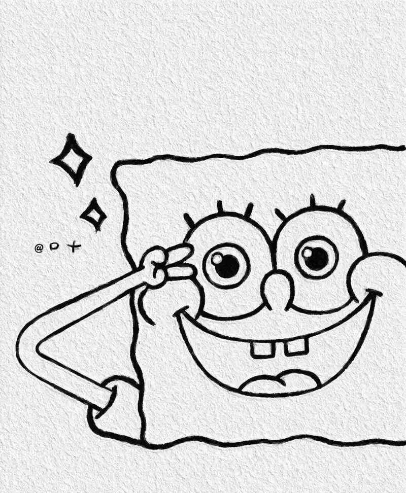 海绵宝宝简笔画教程 海绵宝宝简笔画附教程