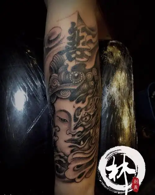 佛魔纹身图片