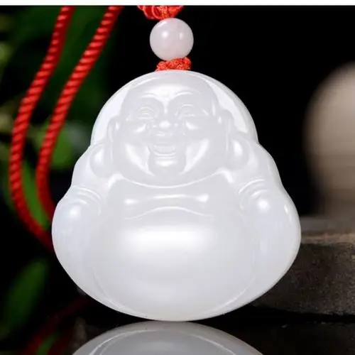 新疆和田玉佛吊坠女款男款笑佛天然玉石羊脂玉项链玉佩挂件玉吊坠 男