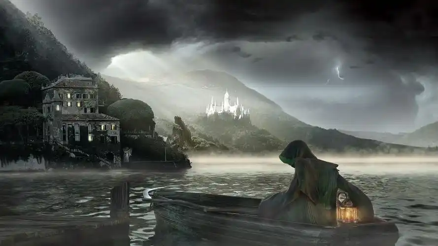 找一张高清壁纸,蓝黑色调,ps作品