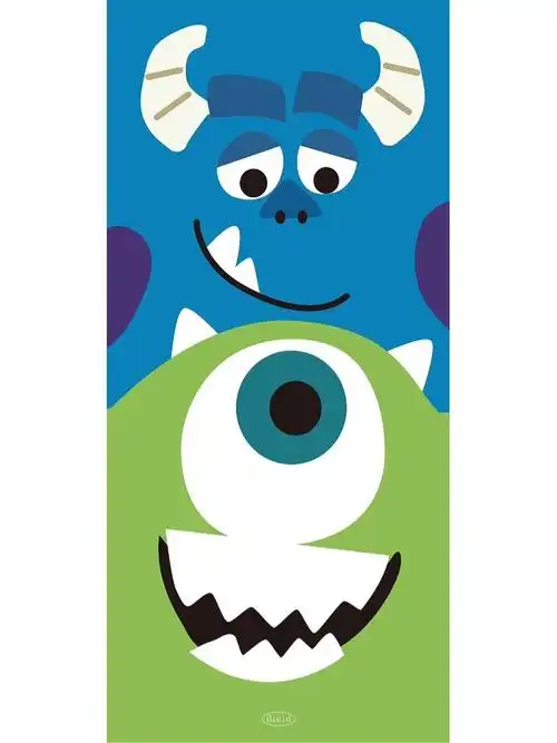 可爱大眼仔与毛怪78自制插画壁纸分享