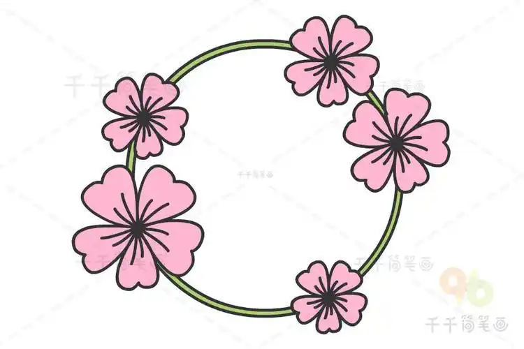 单瓣桃花简笔画