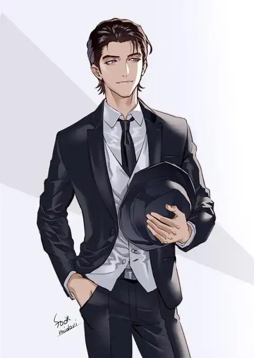 西服男插画图片壁纸