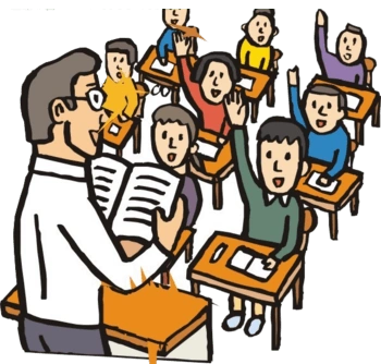 正在上课举手发言的学生