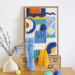 俄罗斯戳戳绣墩绣初学者毛线手工diy材料包高级感定制装饰画挂画