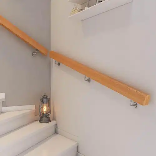 简约靠墙实木楼梯扶手欧式家用幼儿园老人室内楼梯扶手