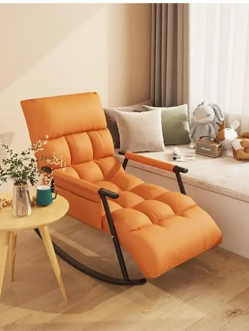 摇椅逍遥懒人阳台休闲北欧风小户型冬季沙发躺椅卧室科技金属成人椅子