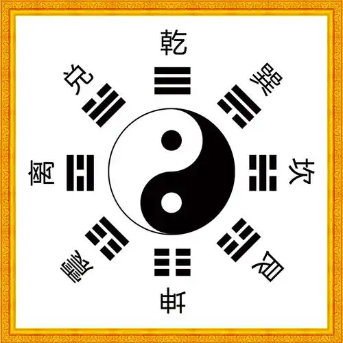八卦图太极易经周易风水先天阴阳六十四卦挂画现代装饰画