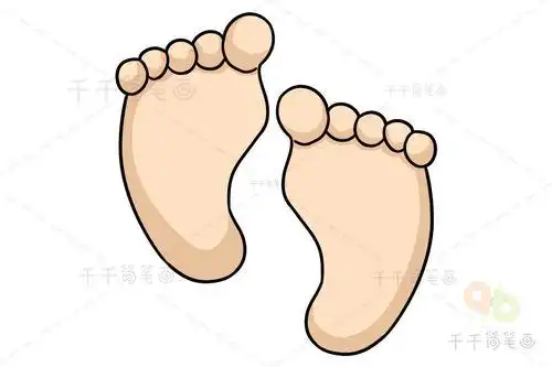 小脚丫手账简笔画简单好画脚印简笔画熊猫的小脚怎么画小孩简笔画图片