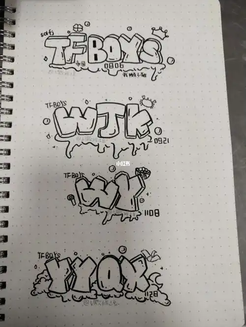 纯原创#画画  #字母涂鸦  #画画的日常  #tfboys  #tfboys字母涂鸦