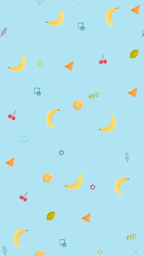 小清新可爱简约平铺图片手机壁纸