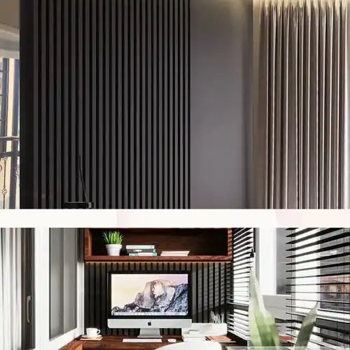 网红实木格栅装饰板电视背景墙隔断实木隐形门吊顶实木格栅肤感白长