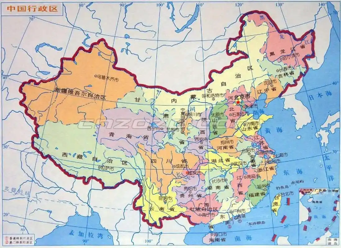中国行政区地图