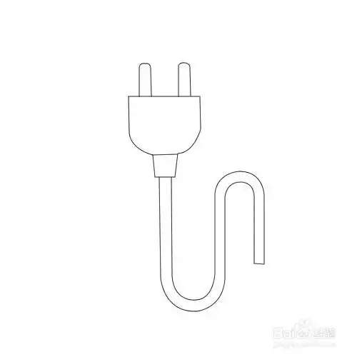 三插插头简笔画