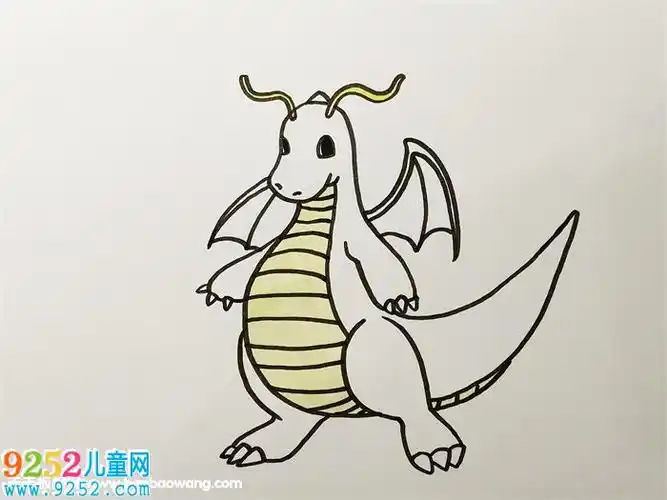 神奇宝贝快龙怎么画神奇宝贝快龙简笔画教程