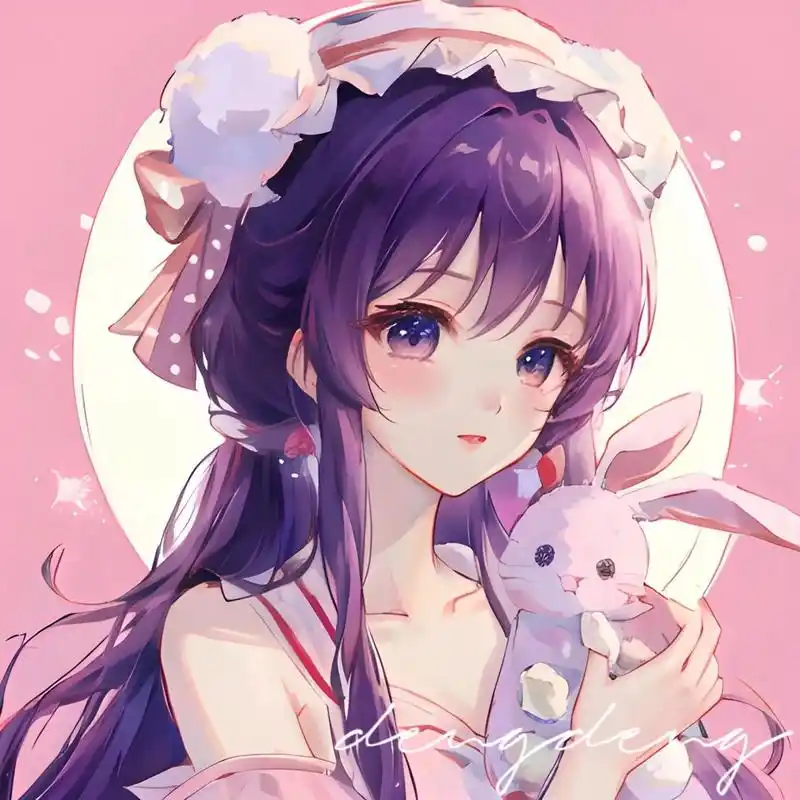 家有萌兔,啾|动漫女生头像|二次元粉色系