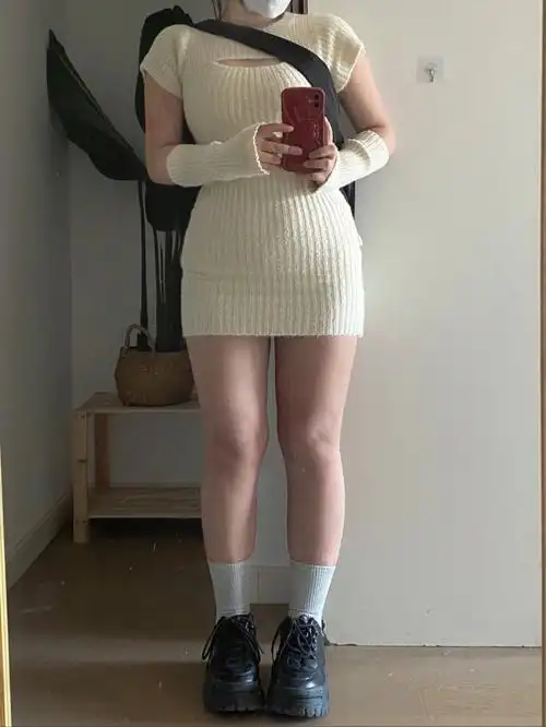 155 110斤 微胖圣诞裙