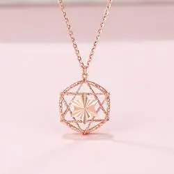 zlf周六福1212周六福zhouliufu18k红六芒星吊坠车花镂空多彩守护之星