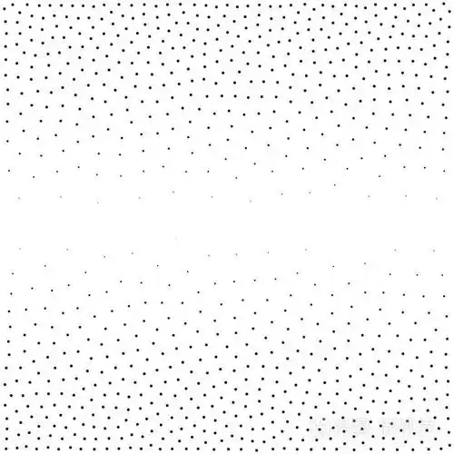 点状矢量图案.在白色背景上孤立的混沌圆点.无缝不对称模式