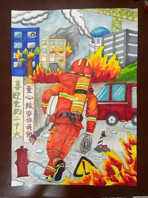 客定消防员主题画