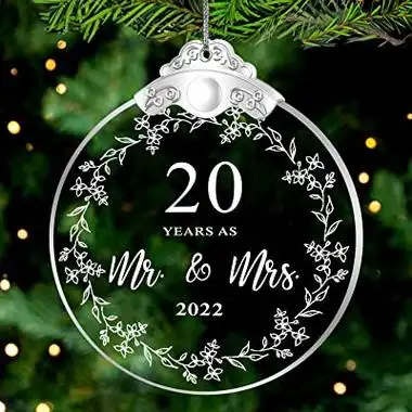 装饰品 2022 年,20 周年礼物送给妻子丈夫夫妇已婚,20 周年结婚纪念日