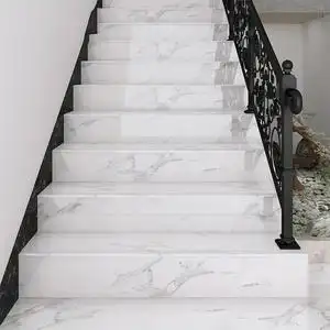 佛山全瓷通体大理石楼梯瓷砖1.2米楼梯踏步砖地砖梯级阶梯地板砖