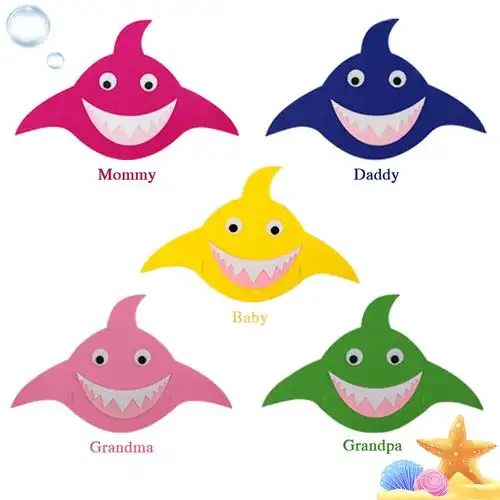 儿童cos鲨鱼头饰表演道具套装幼儿园聚会装饰套装