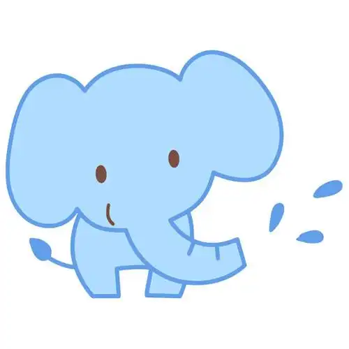 大象喷水_可爱卡通头像图片_扣扣居