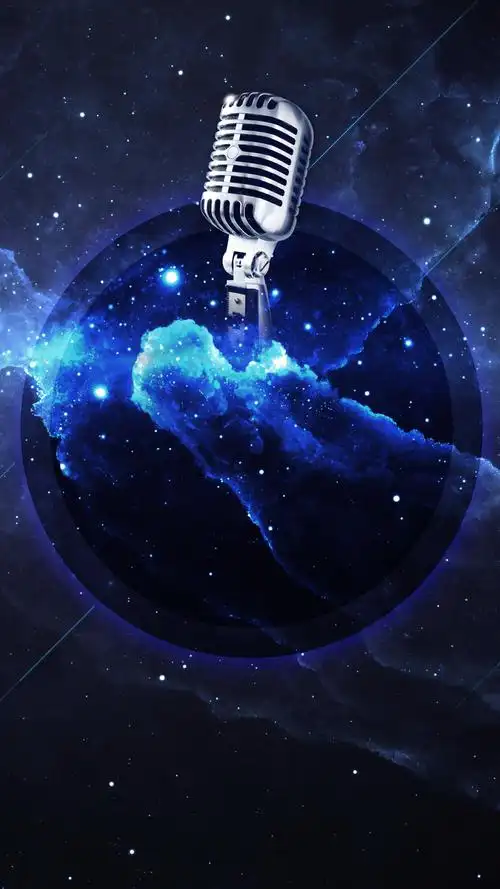 蓝色酒吧ktv演唱会活动喊麦h5背景素材