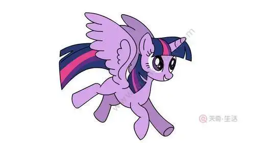 紫悦公主的简笔画步骤