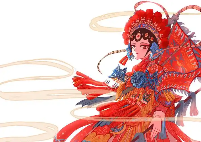 刀马旦京剧横图