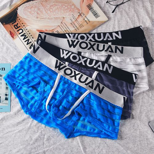 特价内裤 男 冰丝 情趣_男士男装超薄透视内裤男潮流个性骚情趣透明