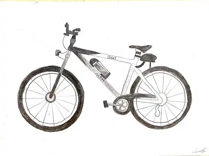 速写作品,自行车,单车