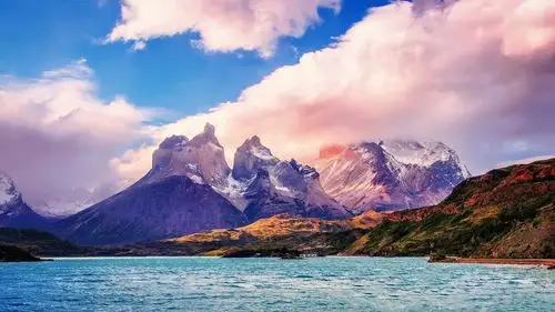 智利,美丽的自然景观,海,山,云 壁纸 - 1920x1080 全高清